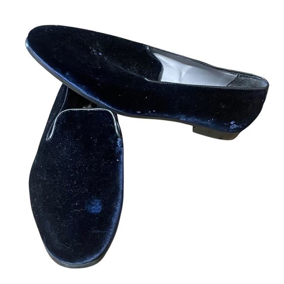 To Boot New York Lucca Velvet Loafers Mens Size 11 M Navy Blue Leather Italy main image 4